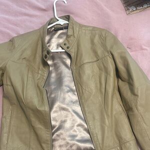 Y2K vintage Hurley leather moto jacket